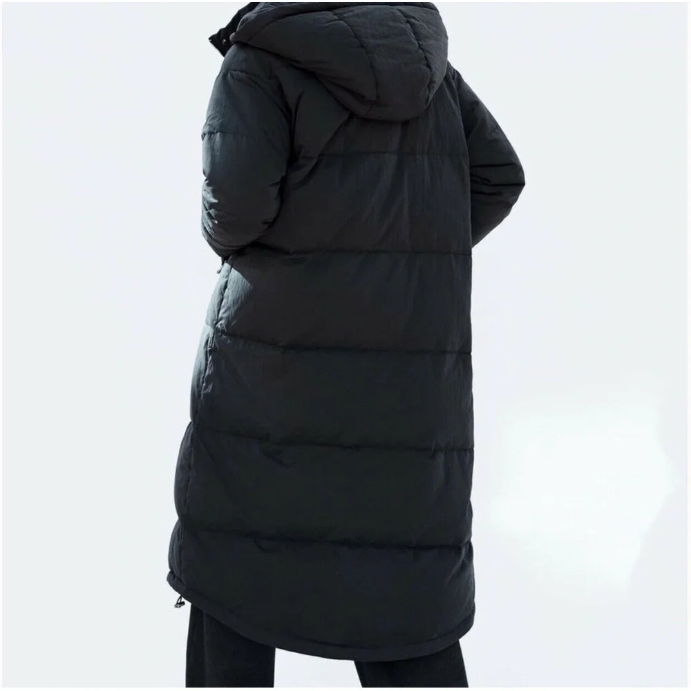 ZARA 100% DOWN FEATHER OVERSIZED HOODED PUFFER PARKA COAT